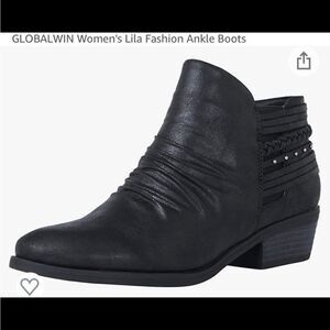 GLOBALWIN Women's Lila Fashion Ankle Boots, black, size 8
